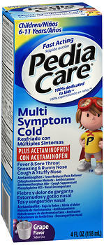 Pediacare+Multi Symptm Cold Liquid Grpe 4 oz By Emerson Case of 36