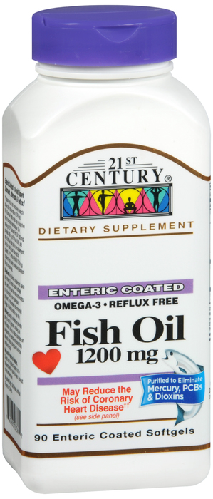 Fish Oil 1200mg EC Softgel 90 Count 21st Cen