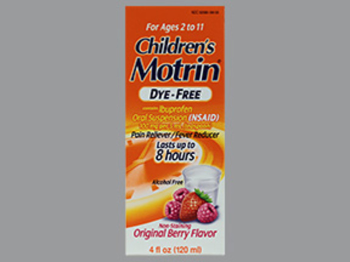 Motrin Child Suspension Dye Free Berry 4 oz
