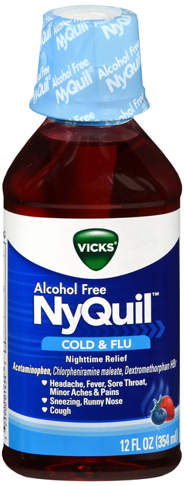 Pack of 12-Nyquil Original Alcohol Free Liquid 12 oz By Procter & Gamble Dist Co USA 