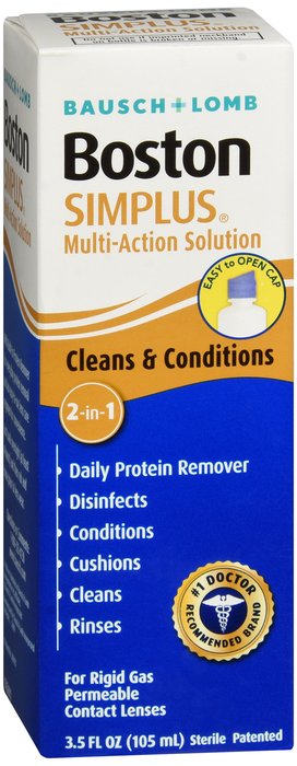 Boston Simplus Multipurpose Contact Lens Solution - 3.5 oz . By Ba