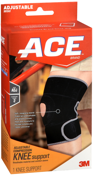ACE Knee Brace Neoprene One Size Bandage By ACE 3M USA 