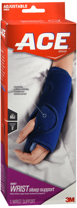 ACE Night Wrist Sleep Support Adjustable Brace By ACE 3M USA 