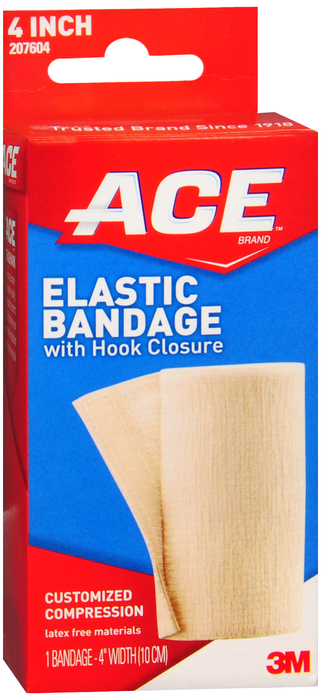 ACE Elastic Bandage W/Velcro 4 Inch Bandage By ACE 3M USA 
