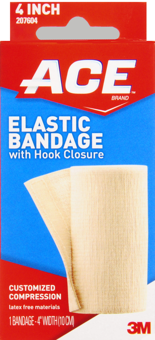 Pack of 4-3M ACE Elastic Bandage 4 inch  Item No.M-3M207604 Supplier:3M 