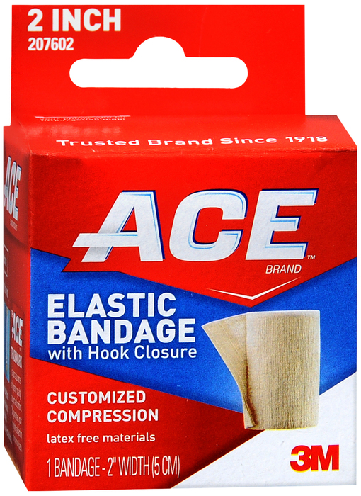 Case of 72-ACE Elastic Bandage W/Hook 2 Inch Bandage By ACE 3M USA 