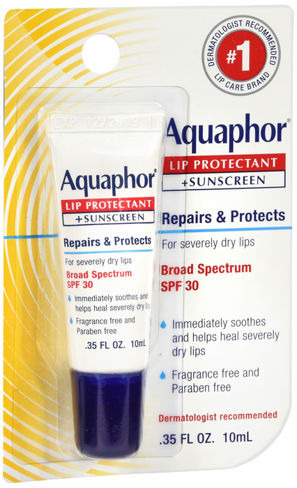 Pack of 12-Aquaphor Lip Repair SPF 30 Balm 6X.35 oz By Beiersdorf/Consumer Prod USA 
