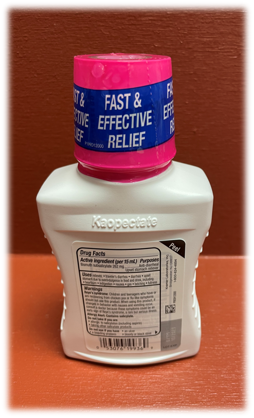 How Long Does Kaopectate Take To Work - Maybe they don't do this anymore.
