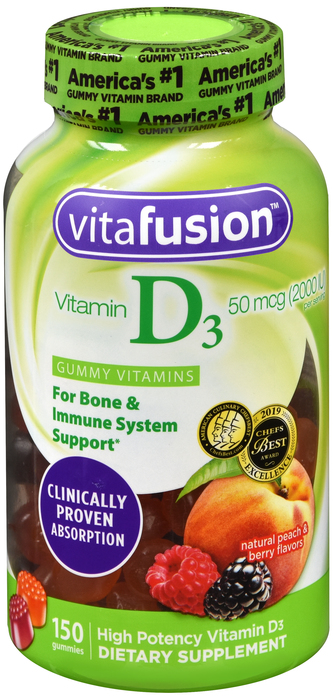 Vitafusion Vit D3 Gummy 150 By Church & Dwight USA 