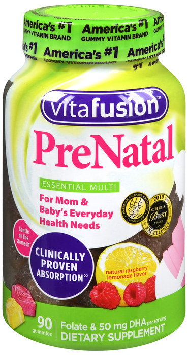 Vitafusion PreNatal Essential Multivitamin Gummies 90ct By Church & Dwight