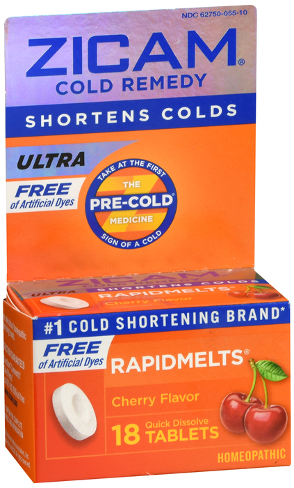 Case of 24-Zicam Rapidmelt Ultra Cherry Pre Cold 18 Count By Emerson