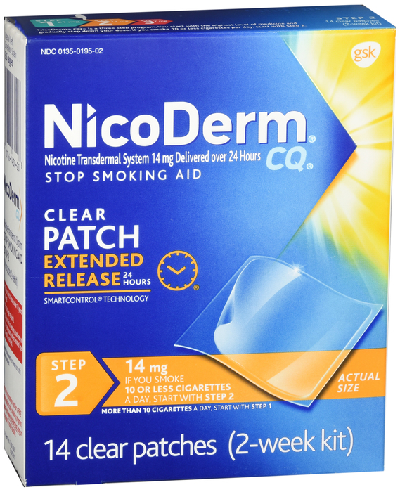 Case of 12-Nicoderm Cq 14mg Patch Clear 14 Ct