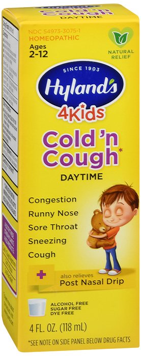 Pack of 12-Hylands 4 Kids Cold Cough Liquid 4 oz By Hyland's USA 