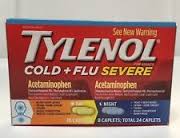 Case of 24-Tylenol Cold + Flu Sev Day/Night Cap 24 Multicolor