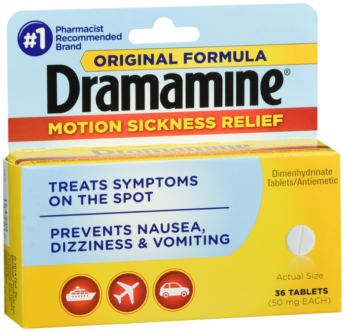 Dramamine 50 mg Tablet 36 By Medtech USA 