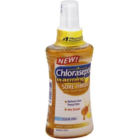 Chloraseptic Spray S/F Warm Hny Lem 6 oz 