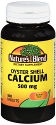 Calcium Oyster 500mg Tab 100 Count Nature's Blend By National Vita