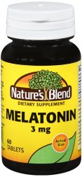 Melatonin 3mg Tablet 60 Count Nature's Blend