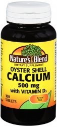 Calcium Oyst+D 500mg Tab 100 Count Nature's Blend By National Vita