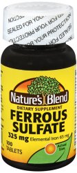 Ferrous Sulfate 5Gr Tab 100 Count Nature's Blend