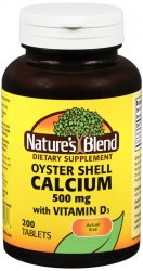 Calcium Oyst+D 500mg Tab 200 Count Nature's Blend By National Vita