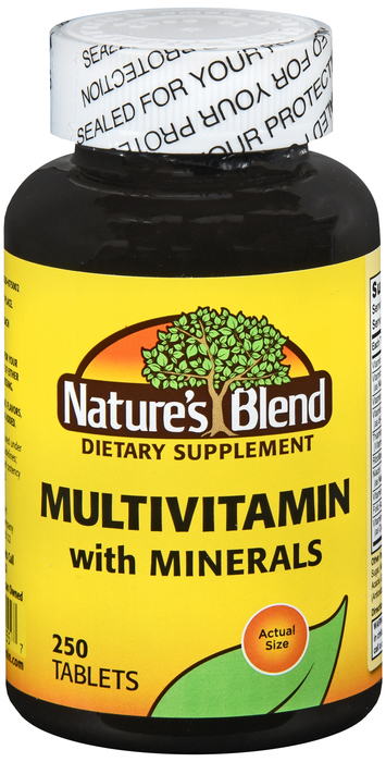 Natures Blend Multivitamins W/Minerals Tab 250 By National Vitamin Co USA 