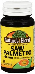 Saw Palmetto 160mg Sgc 30 Count Nature's Blend 