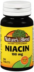 Niacin 100mg Tab 100 Count Nature's Blend