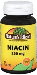 Niacin 250mg Tab 100 Count Nature's Blend