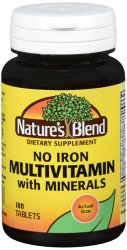 Multivit No Iron Tab 100 Count Nature's Blend