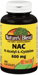 Nac 600mg Capsule 100 Count Nature's Blend