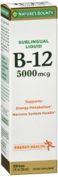 Nb B-12 Subl 5000mcg/ml Drp 2 oz By Nature's Bounty