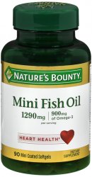 Fish Oil Mini Softgel 90 Count Nat Bounty