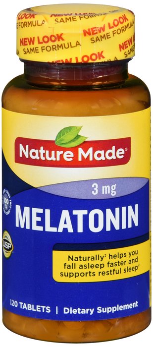 Case of 24-Melatonin 3mg Tablet 120 Count Nature Made