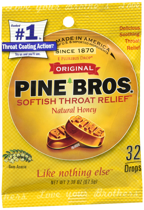 Pine Bros Throat Drop Bag Honey 30Ct 