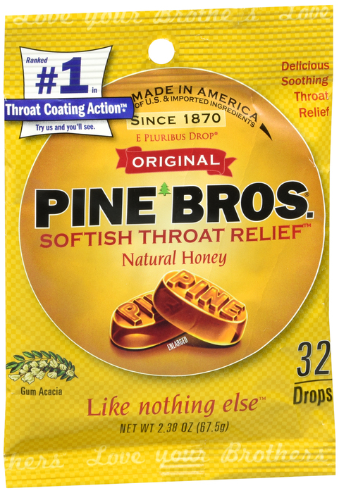 Pine Bros Throat Drop Bag Honey Drops 30 By Pine Brothers USA 