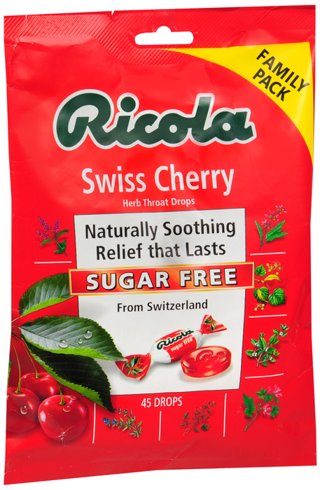 Ricola Herb Throat Drops Swiss Cherry - 45 Count