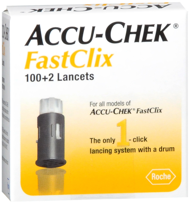 Accu-Chek Fastclix Lancets Drum 102 Count 