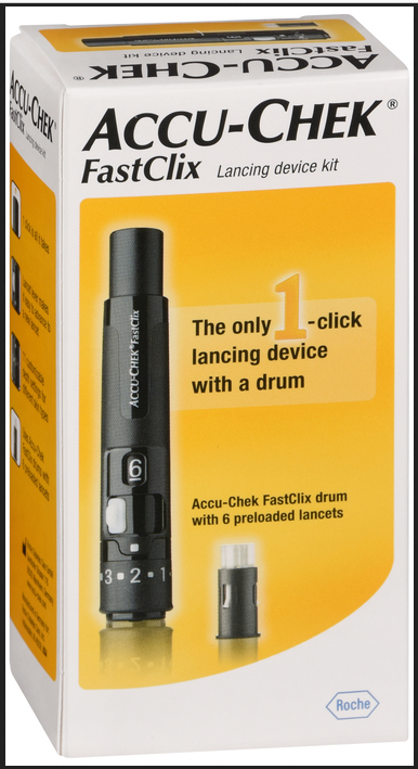 Case of 12-Accu-Chek Fastclix Lancing Device Kit 