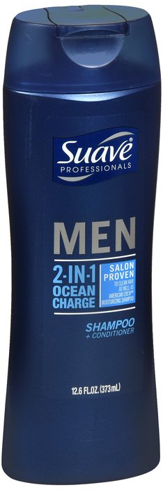 Suave Men Shampoo 2N1 Ocean Charge 12.6oz Shampoo 12.6 oz By Unilever Hpc-USA 