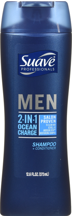 Pack of 12-Suave Men Shampoo 2N1 Ocean Charge 12.6oz Shampoo 12.6 oz By Unilever Hpc-USA 