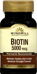 Biotin 5000 60 By Windmill Health Products