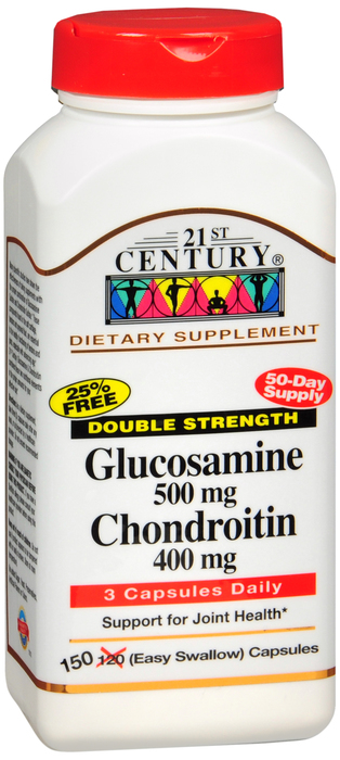 Case of 12-Glucosamine Chondroitin 500-400 mg Cap 150 By 21St Cent