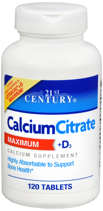 Calcium Citrate 315 Mg-250 Tab 120 By 21st Century Nutritional Pro