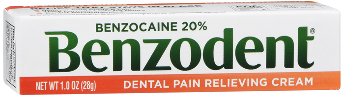 Benzodent Denture Pain Relf Cream 1 oz 