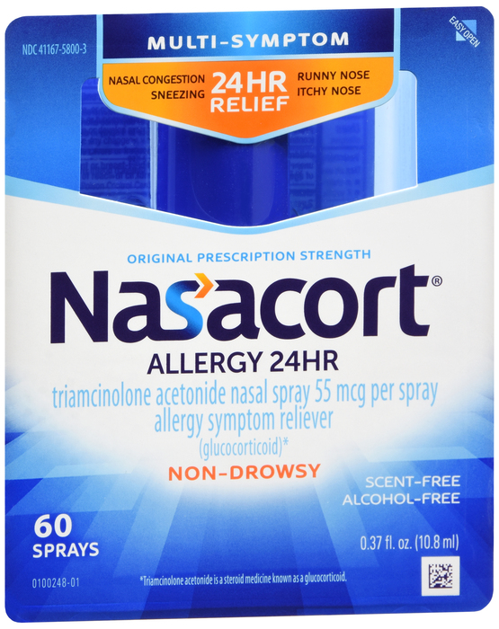 Nasacort Allergy 24 HR Non-Drowsy, 60 Sprays 0.37oz by Chattem