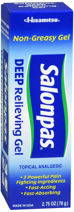 Pack of 12-Salonpas Deep Pain Relieving Gel 2.75 oz By Emerson Healthcare 
