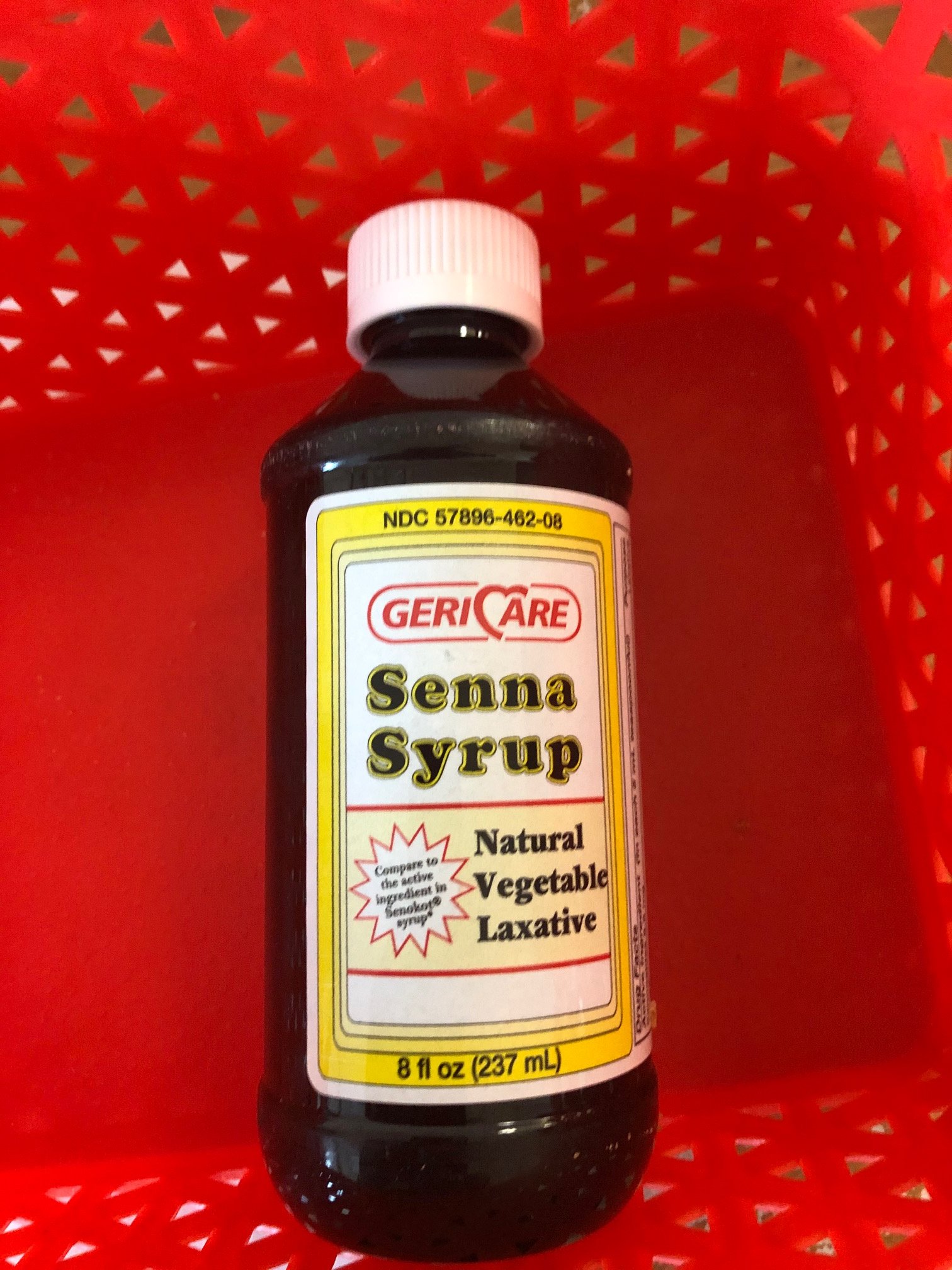 SENNA SYRUP 8.8MG/5ML SYR 8 oz by GERITREX CORPORATION NDC#54162-007-08 UPC 3-57896-45208-7 (NEW LOOK)