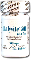 Case of 12-Dialyvite 800mcg W/ Zinc50 Tablet 100 Count By Hillesta