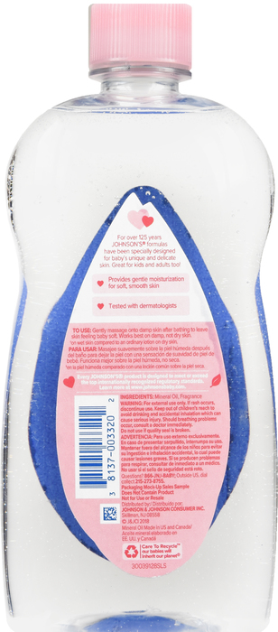 Case of 18-Johnsons Baby Oil 20 oz By J&J Consumer USA 